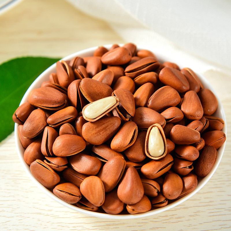 松子东北500g手剥颗粒开口坚果松籽散货批发松子