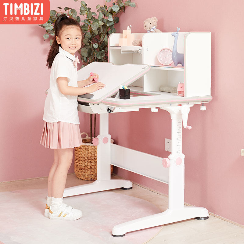 汀贝台湾进口儿童学习桌椅套装升降家用男孩女孩儿童学习桌