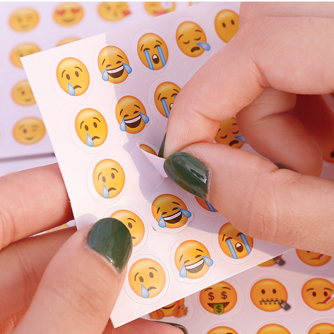 贴纸创意笑脸迷你卡通贴画粘贴奖励手账贴贴贴纸
