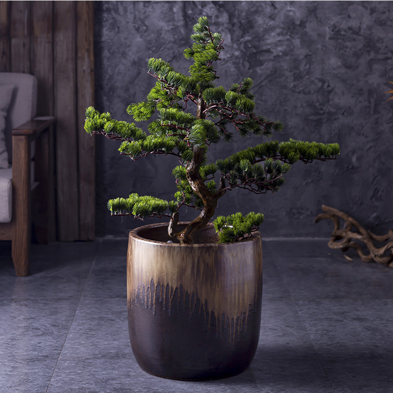 陶瓷特大号老式仿古鱼缸粗陶睡莲花坛酒店庭院花盆