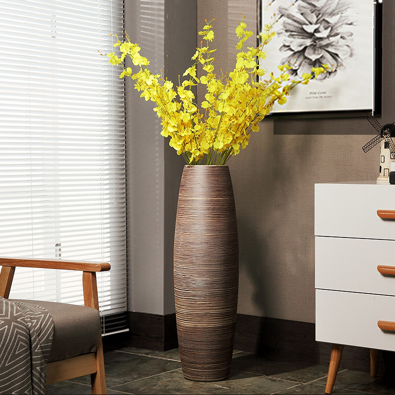 落地大号创意花花干花插花陶瓷复古花瓶仿真花瓶