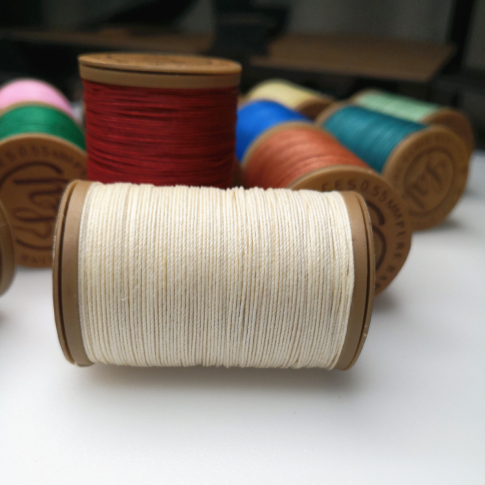 苎麻蜡线宇乐手缝圆手工diy皮具高品质055mm70包邮线