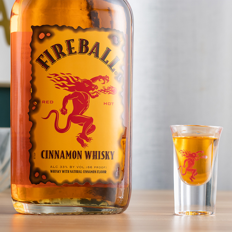 加拿大火龙肉桂威士忌fireballcinammonwhisky鸡尾酒洋酒750ml威士忌