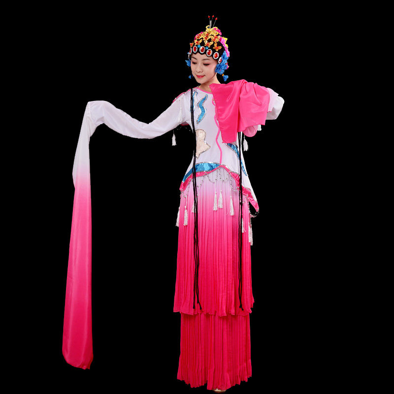 京剧水袖戏服女花旦中国国风梨园新款百花争妍戏曲民族服装