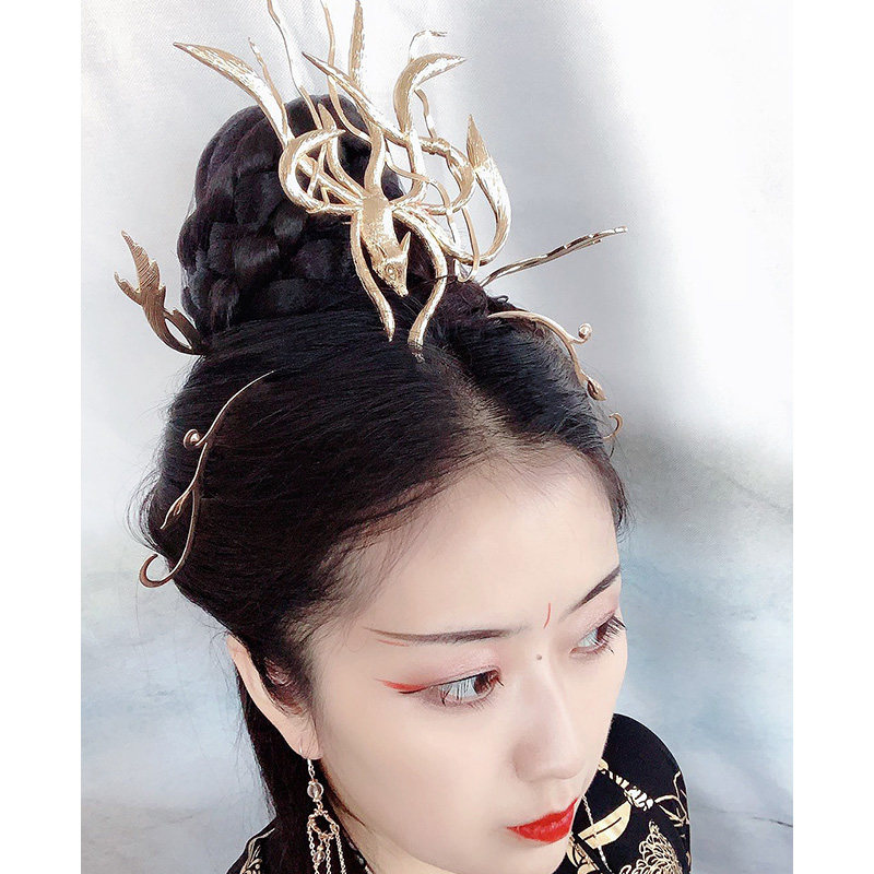 风雪初晴配饰九尾发饰头饰古代束发古风重工汉服发发饰