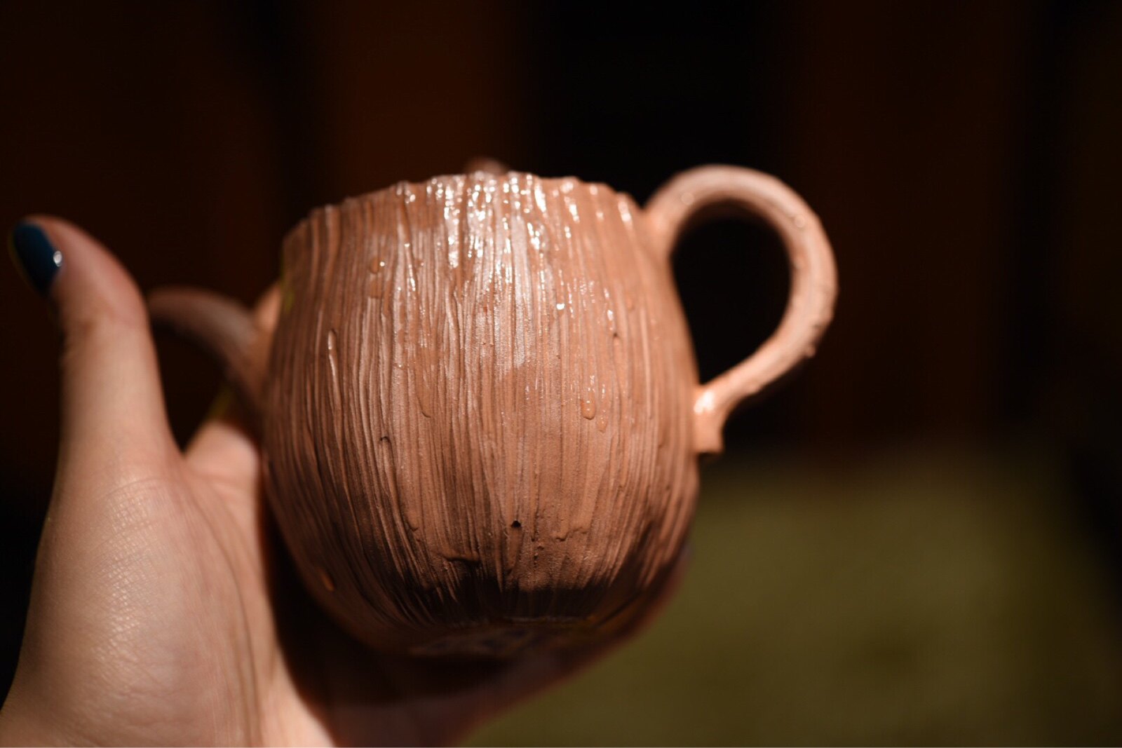 茶堂台湾陶艺林智莲藕陶土手工茶壶茶壶