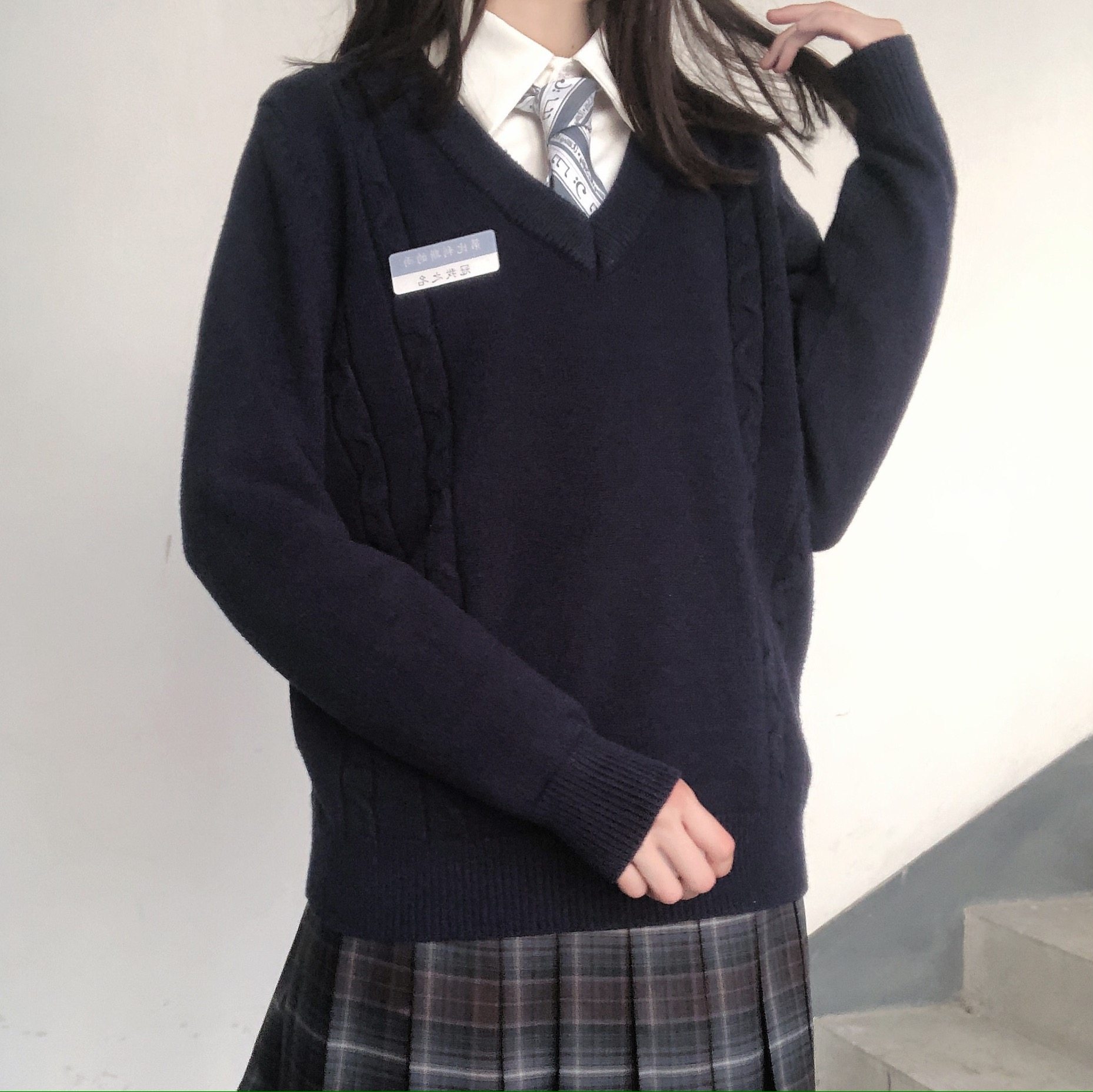 制服秋冬针织衫麻花毛衣长袖正版dk刺篇jk学生校服