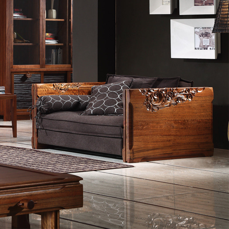 荣麟槟榔家具新中式实木框架沙发组合三四人位客厅轻奢组合沙发