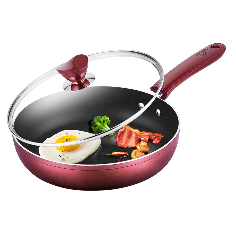 炊大皇平底锅不粘锅煎锅锅少油烟烟锅电磁炉燃气通用煎锅