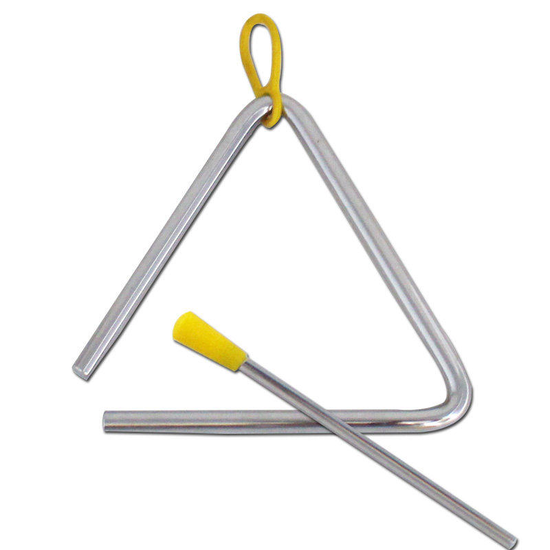 奥尔夫音乐教具儿童打击乐器幼儿园玩教具三角铁三角铃4寸6寸8寸