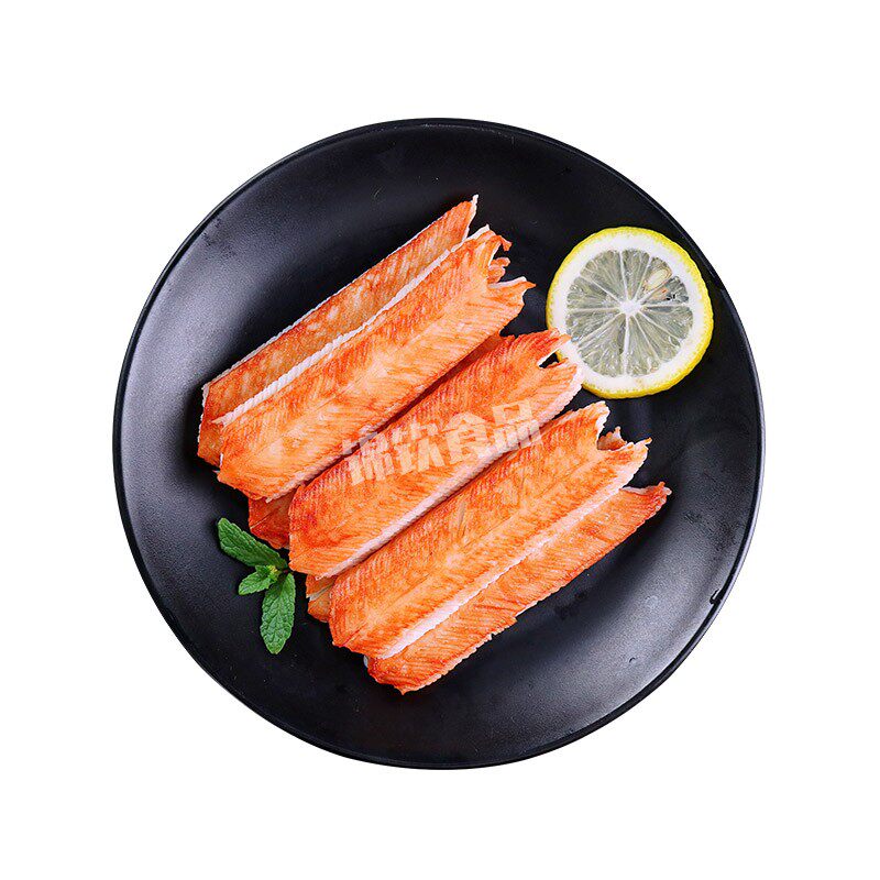盛华v型蟹肉冷冻即食蟹柳整箱1kg 10火锅手撕寿司刺身模拟v形商用