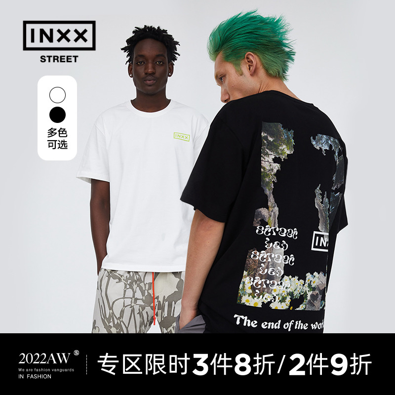 【inxx street】Dreams系列 潮牌22夏季新款情侣宽松休闲T恤男女