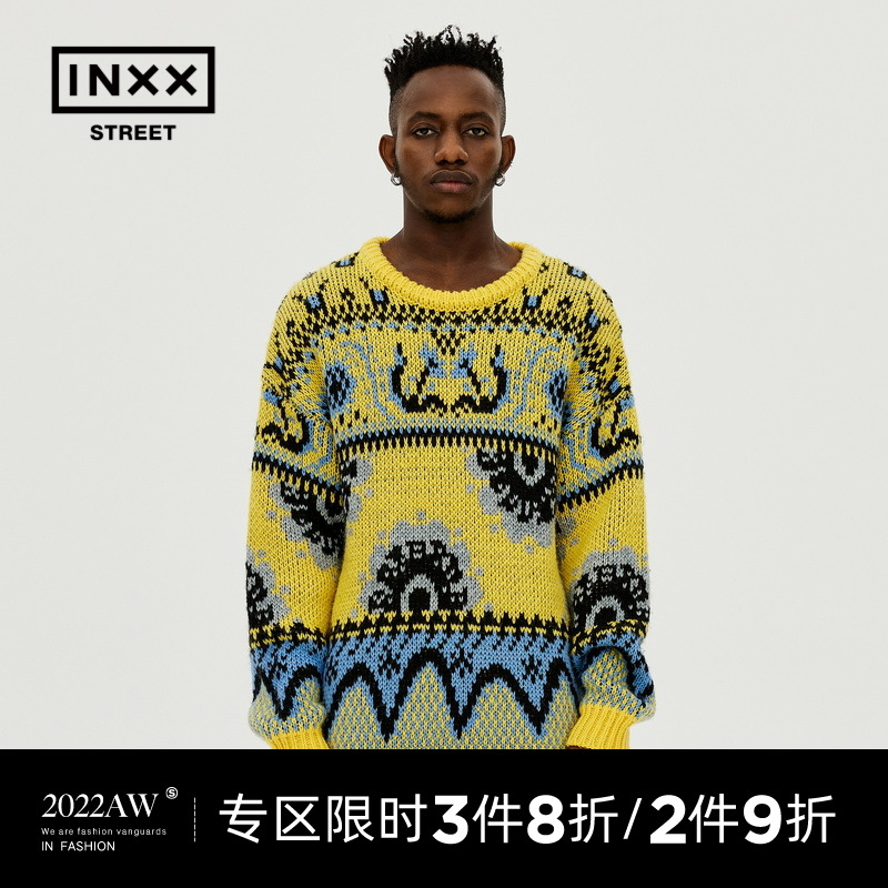【inxx street】My world系列 秋冬新品潮牌套头针织衫男女同款