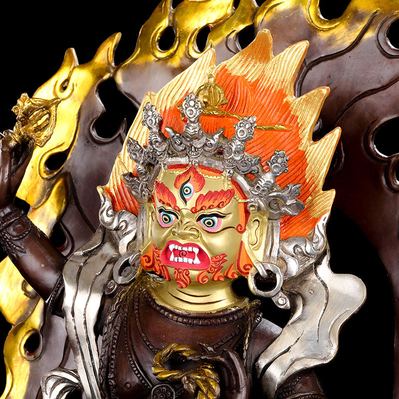 菩萨金刚佛像摆件密宗纯铜古色鎏金佛堂居家摆件