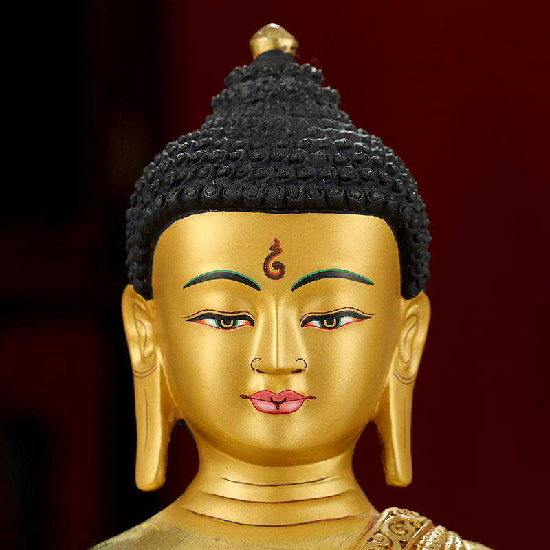佛像西藏密宗尼泊尔精工全鎏释迦牟尼释迦摩尼摆件摆件