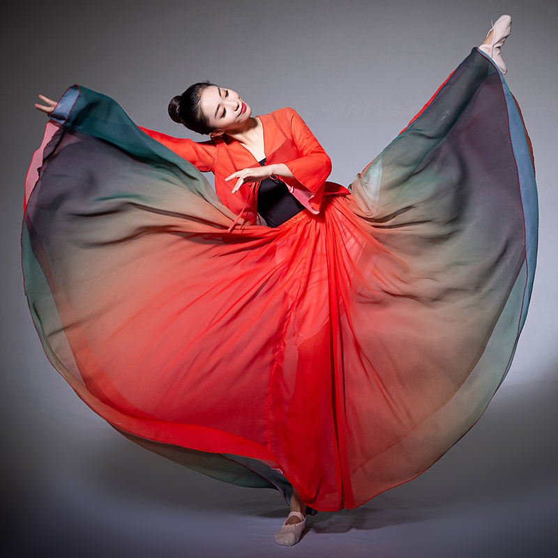 古典万疆720度大摆演出演出服服装新疆半身舞蹈民族服装