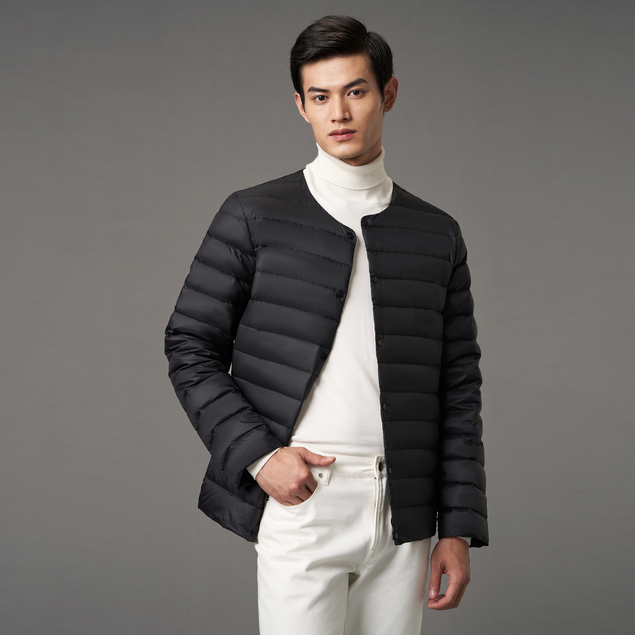 波司登男款轻薄羽绒服内胆长袖超轻圆领内穿搭配羽绒服