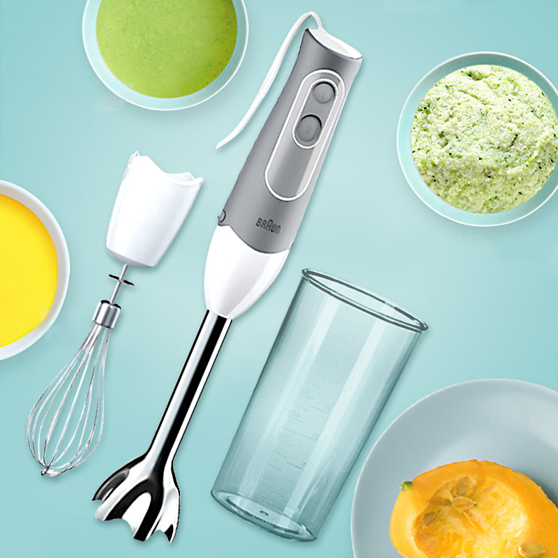 小熊宝宝料理棒婴儿辅食机多功能家用手持电动搅拌棒小型研磨奶昔