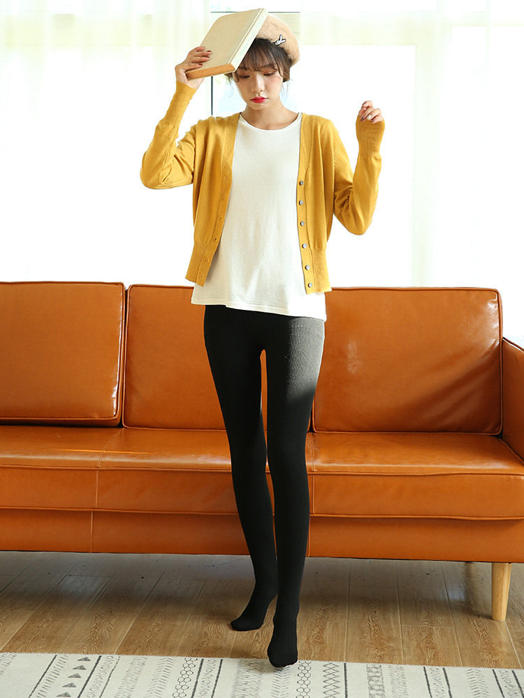 加厚加绒保暖外穿踩脚打底裤连脚女连裤袜中厚春秋冬款光腿神器