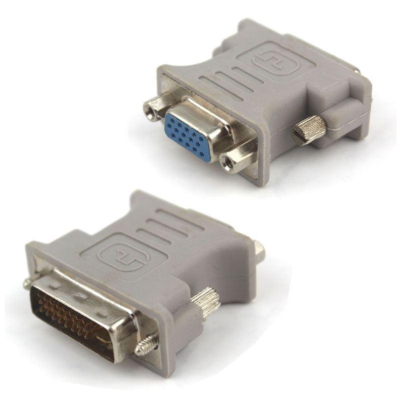 景赛dvi转vga转接头 dvi24 5 to vga公对母接口转换 显卡接显示器