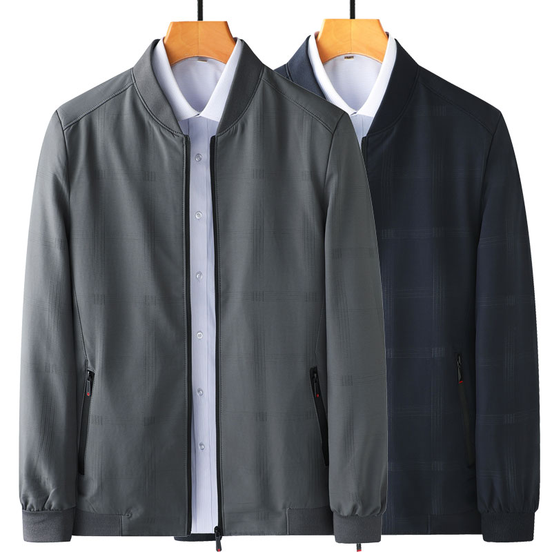 2022新款爸爸外套春秋款薄款中年男士宽松秋季夹克衫中老年人爷爷