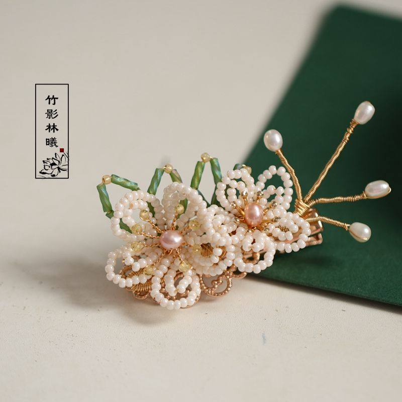 古风发夹边夹少女侧边米珠辑珠系列头饰仙女发饰