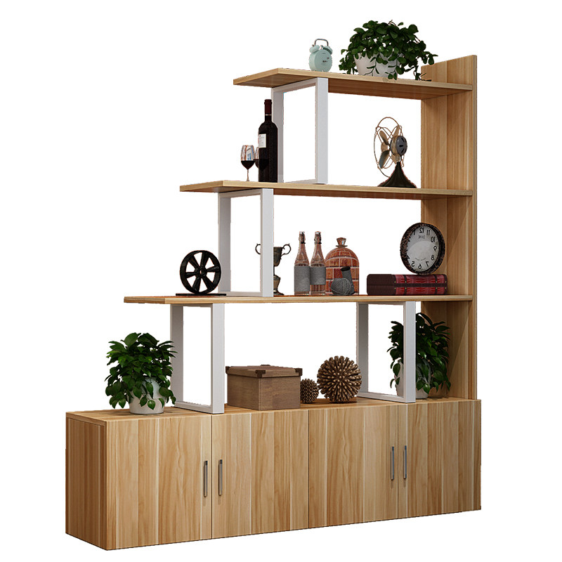 客厅装饰钢木架子玄关隔断置物架落地创意鞋柜多功能个性小户型柜