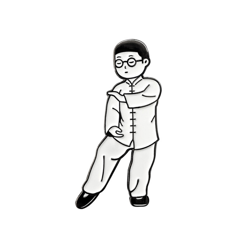 finerworld原创创设计中国风功夫系列太极徽章饰品胸针