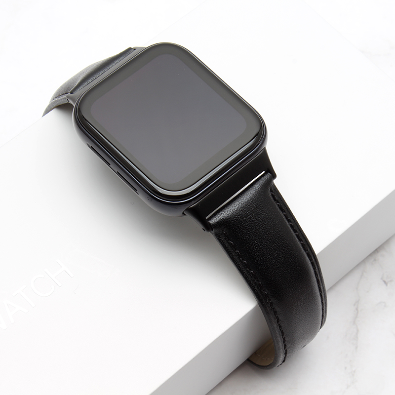 oppowatch表带手表智能真皮牛皮表链46mm精钢版配件