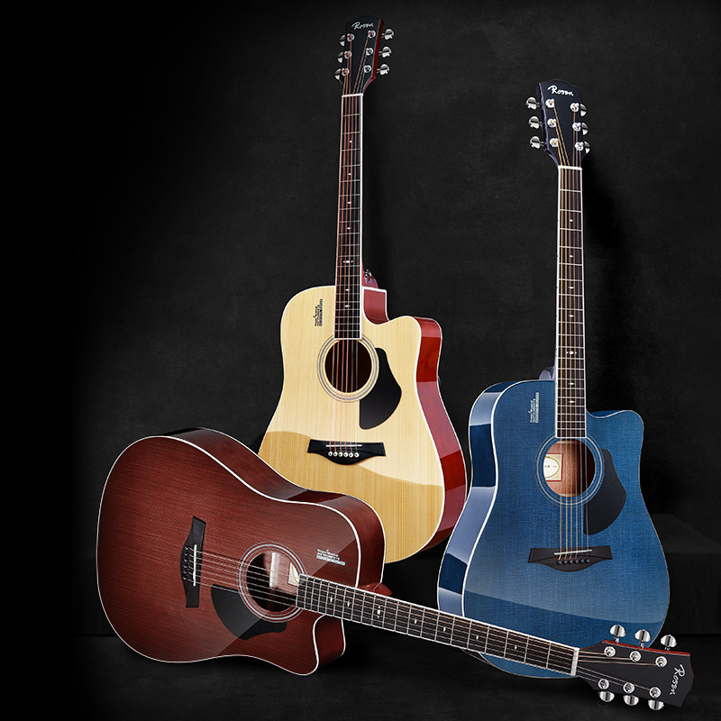 卢森g13亮光吉他新手面单民谣吉他初学者单板男女生专用入门41寸