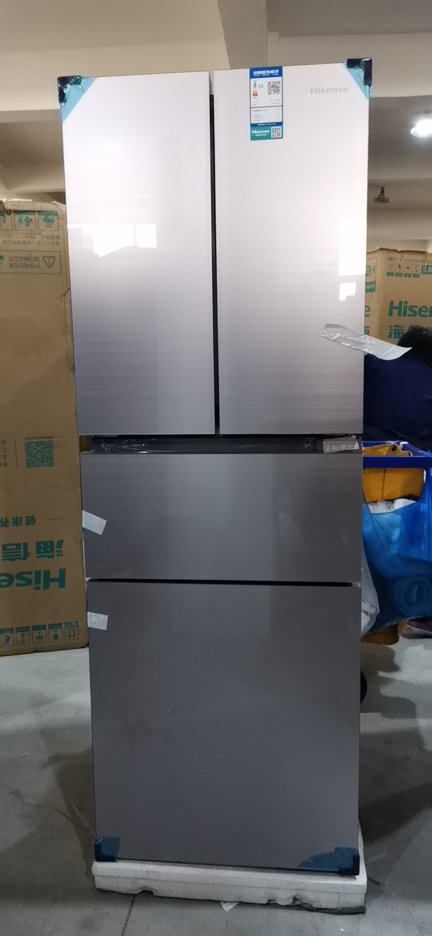 hisense海信bcd301wtg梦境301升风冷无霜玻璃门家用冰箱厨房冰箱