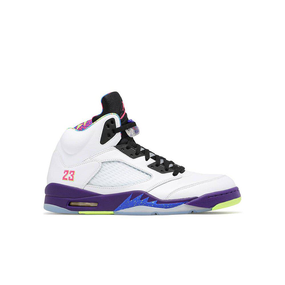 美国直邮airjordan乔丹aj5白紫鸳鸯新鲜王子篮球鞋