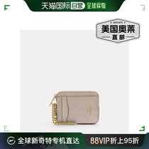 Coach Outlet Zipper Card Holder - Gold Light Champagne (American Outlet) Straight Hair Coach