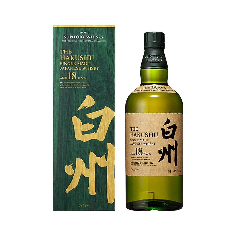 日本直邮suntory三得利白州18年威士忌43度700ml附礼盒新旧随机