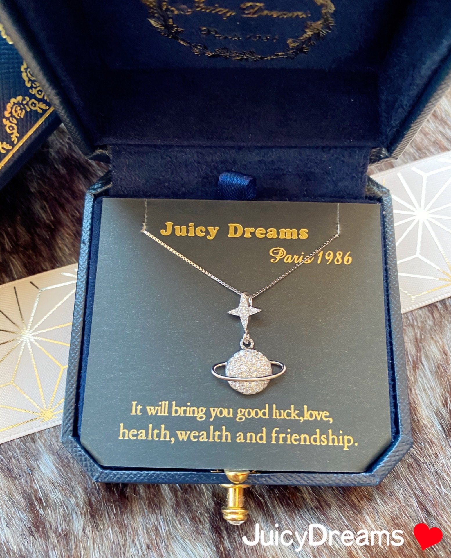 法国juicydreams你是我的宇宙星球幸运幸运星星星许愿项链