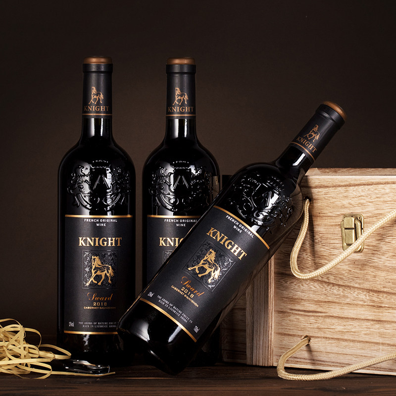 送木箱6瓶装法国进口干红葡萄酒