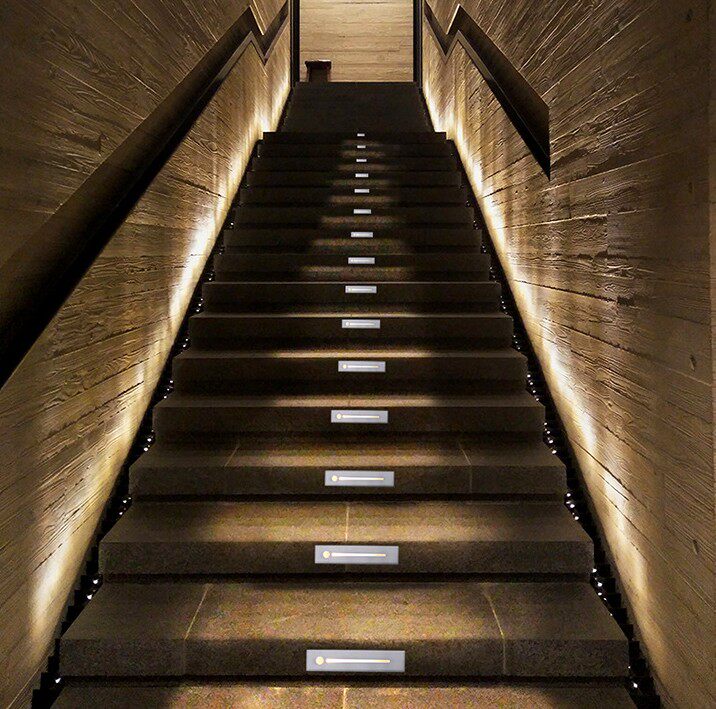 长方形人体感应地脚脚灯酒店宾馆楼梯过道踏步一束小夜灯