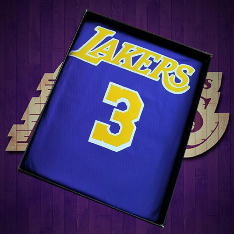 新款戴维复古3号球衣城市湖人队热压拉丁黑曼巴篮球服