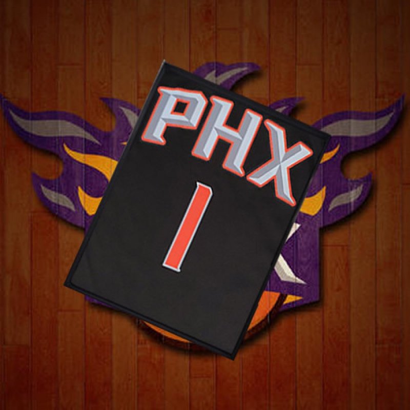 太阳队复古布克新款德文booker球衣热压球迷男女篮球服