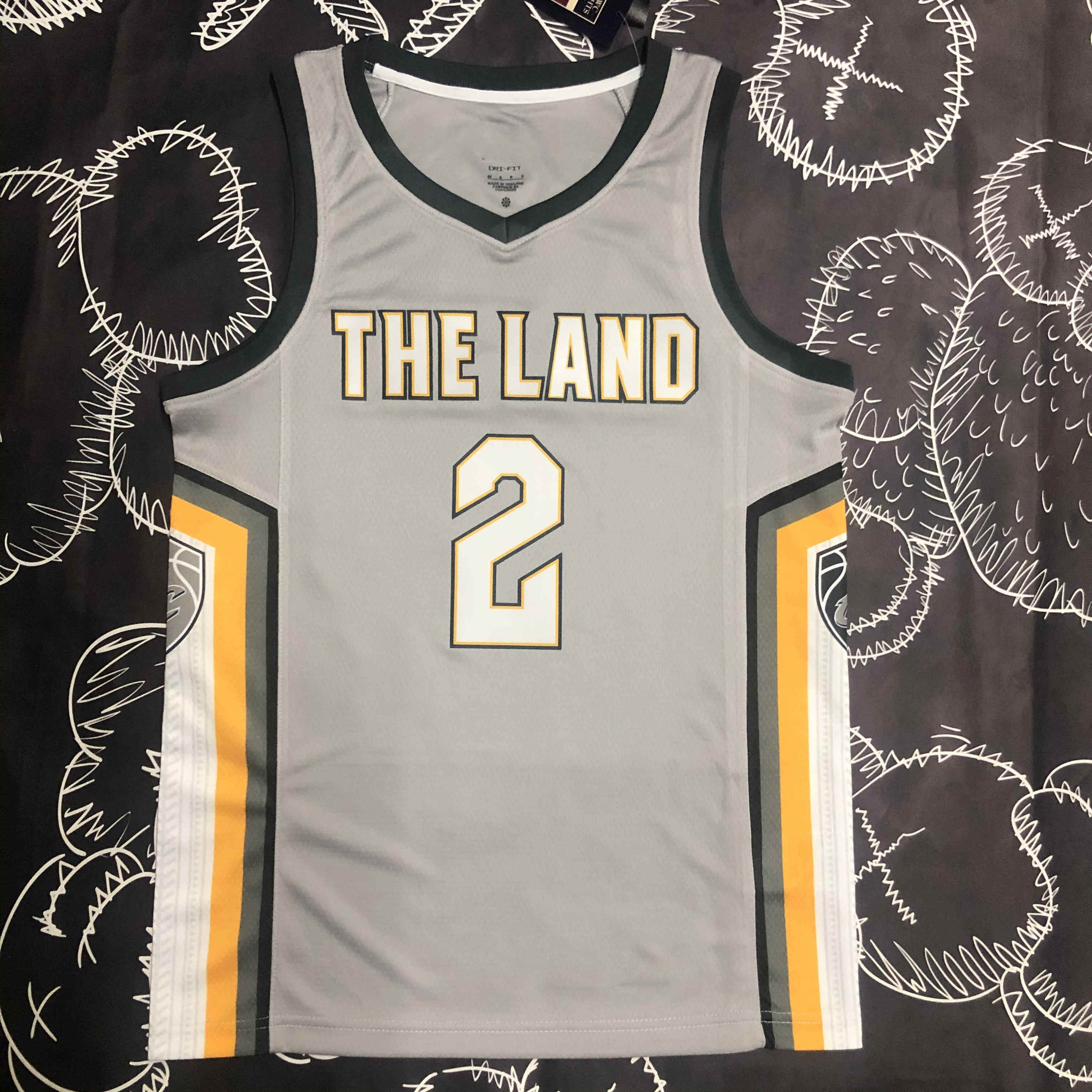 定制热压球衣背心篮球骑士队灰色欧文2号詹姆斯篮球服