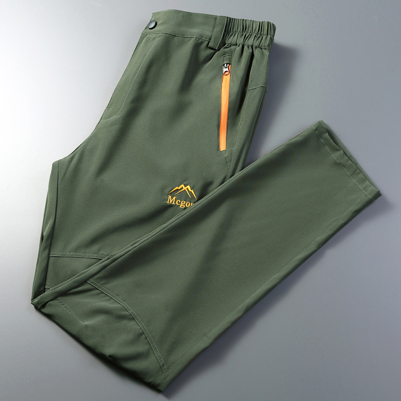 户外速干裤女春夏季薄款弹力透气快干登山裤男修身运动长裤冲锋裤