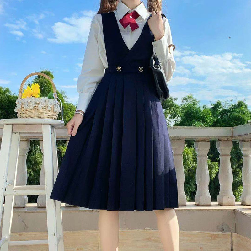 jk制服女护奶裙班背带连衣裙长裙日系校服学院学生校服