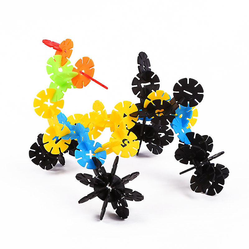 雪花玩具3cm儿童益智拼插数字加厚建构