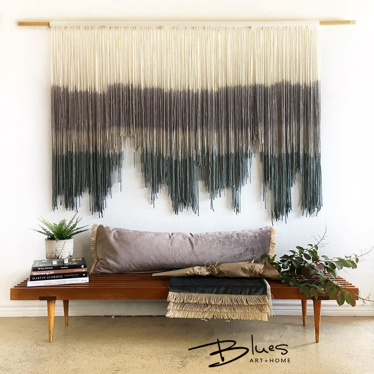 蓝艺手工编织挂毯北欧ins波西米亚壁毯挂布客厅挂毯