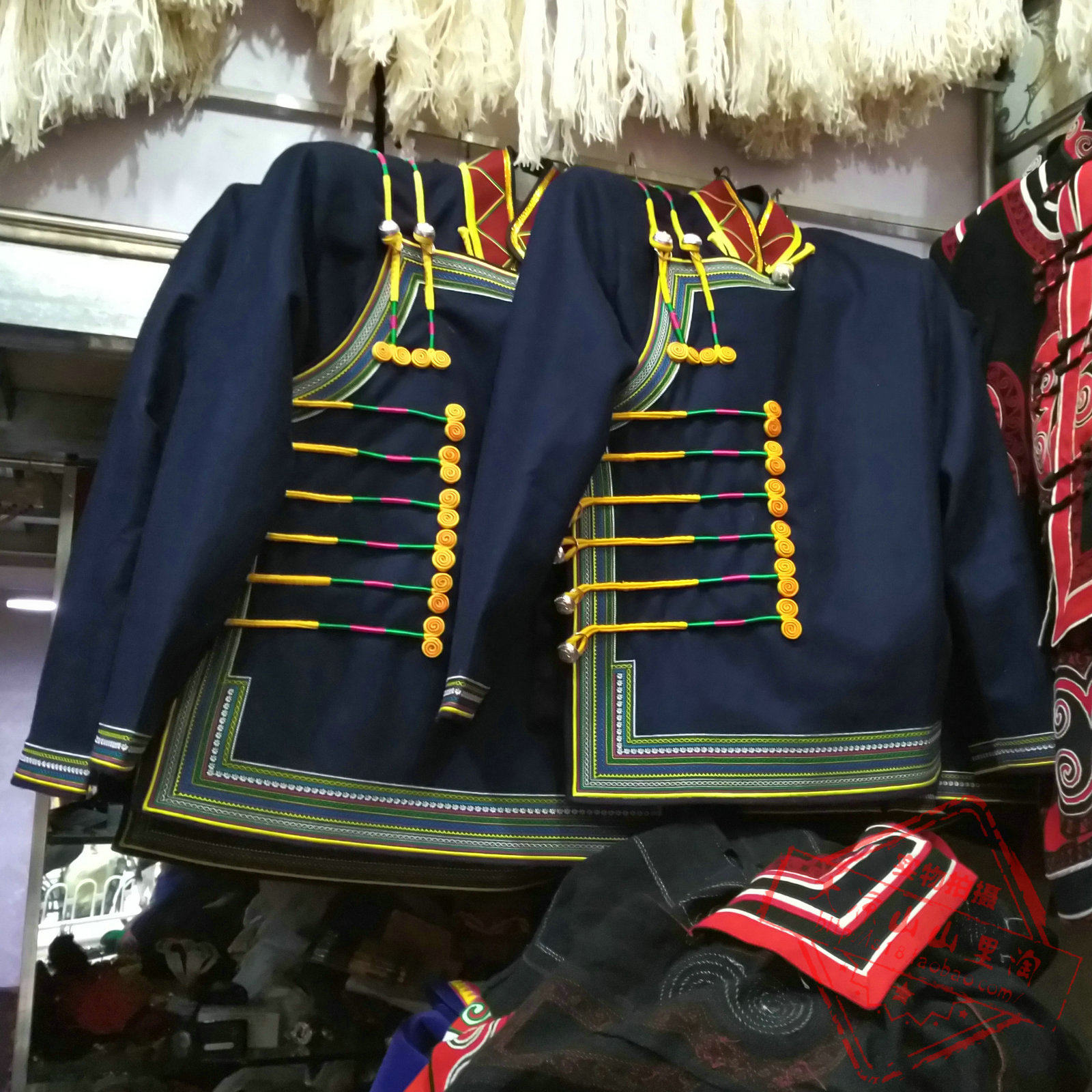 衣服外衣彝族男士上衣深色民族民族风风格布拖民族服装