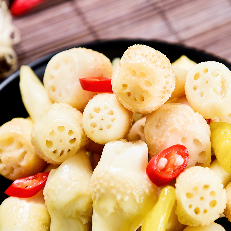 泡藕400g6袋洪湖酸辣泡椒藕芽头藕尖湖北特产腌制