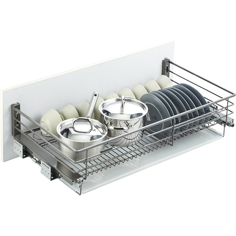 unihopper库博纳米方铁组合拉篮厨房阻尼缓冲碗碟收纳拉篮