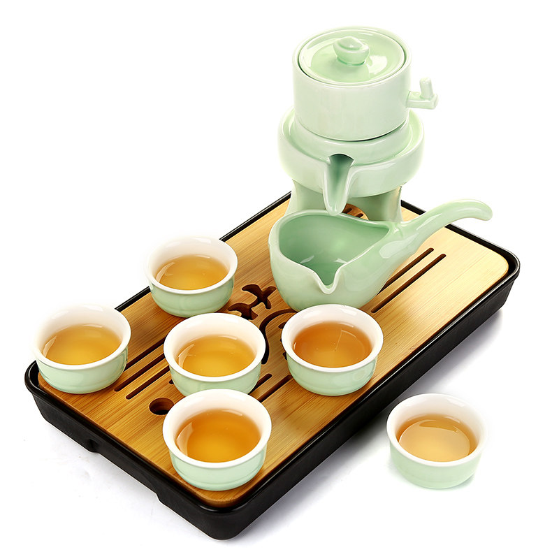 亿凯凯鑫陶瓷全自动茶具套装懒人人防功夫石磨冲功夫茶具