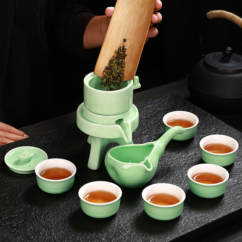 亿凯凯鑫陶瓷全自动茶具套装懒人人防功夫石磨冲功夫茶具
