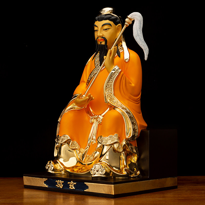 仙翁铜鎏葛天太极摆件供奉神像天师葛玄金道教摆件